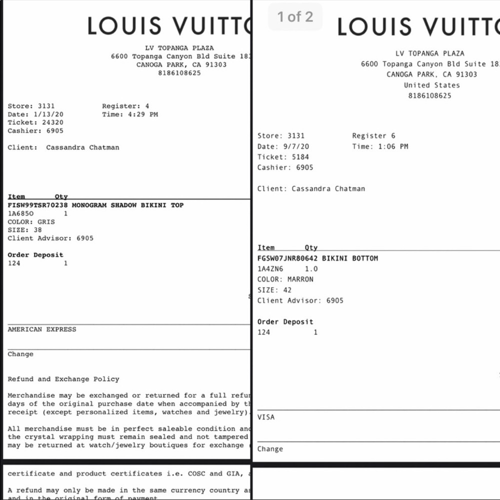 New💕Louis Vuitton Logo monogram Bikini - Picture 12 of 12